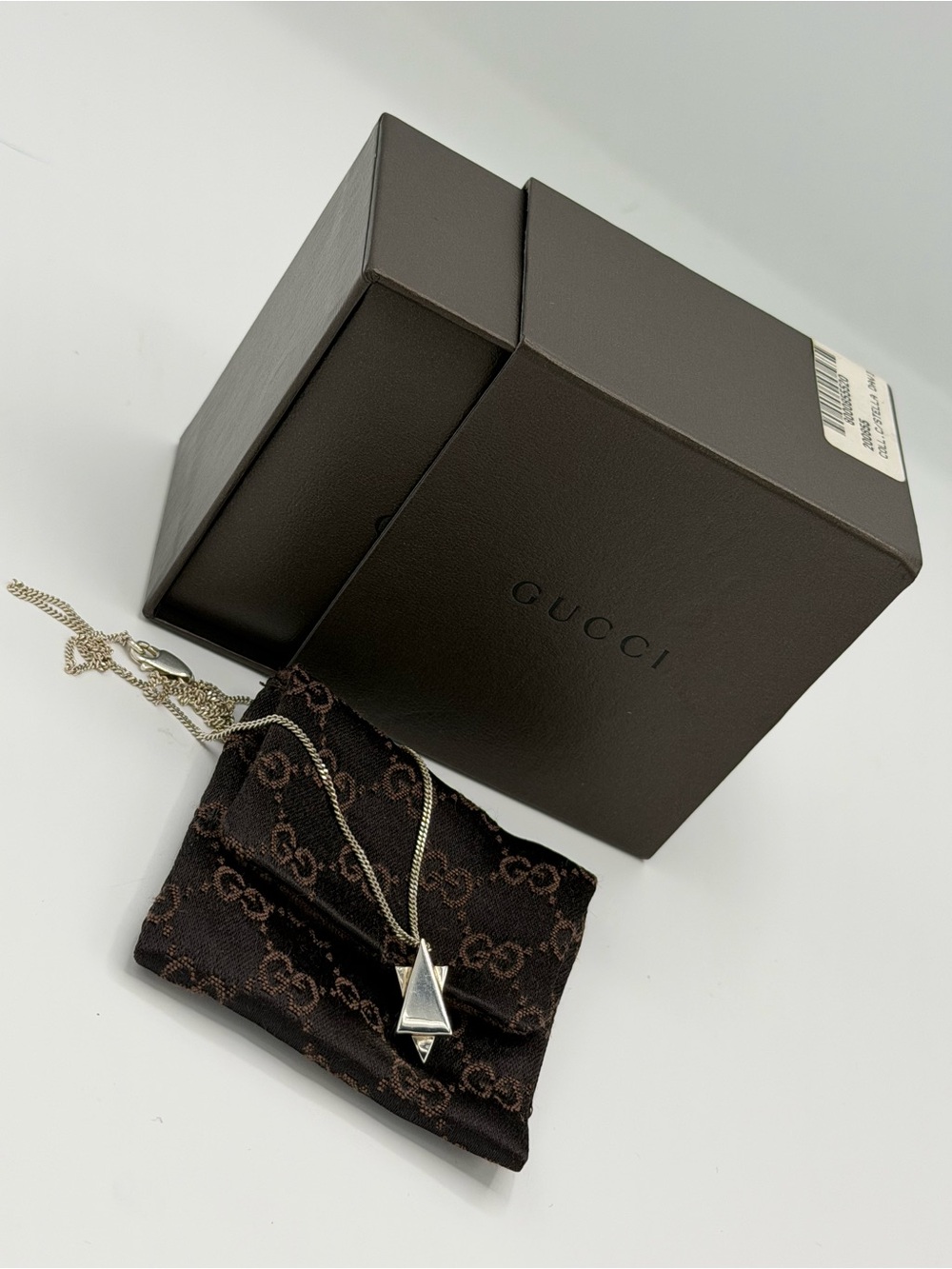Gucci Silver Pendant Necklace Ag925 Star Of David